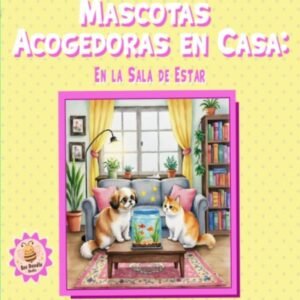Mascotas Acogedoras en Casa: En la Sala de Estar coloring book cover
